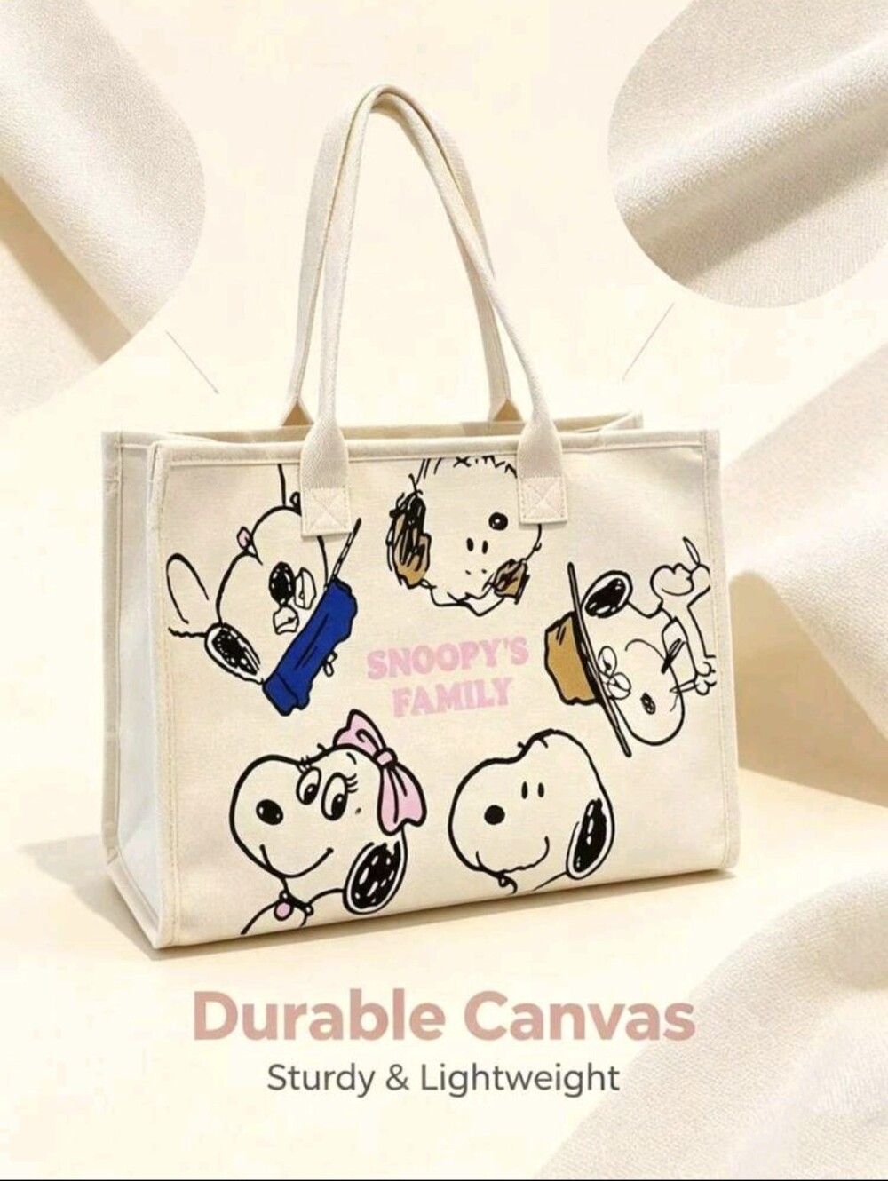 Snoopy Canvas Tote Bag - Picture 3 of 5
